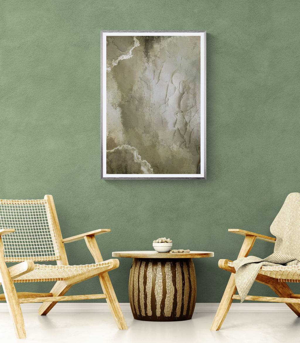 Nordic Veil – Abstract Textural Art Print | Fine Art Poster & Framed Wall Art