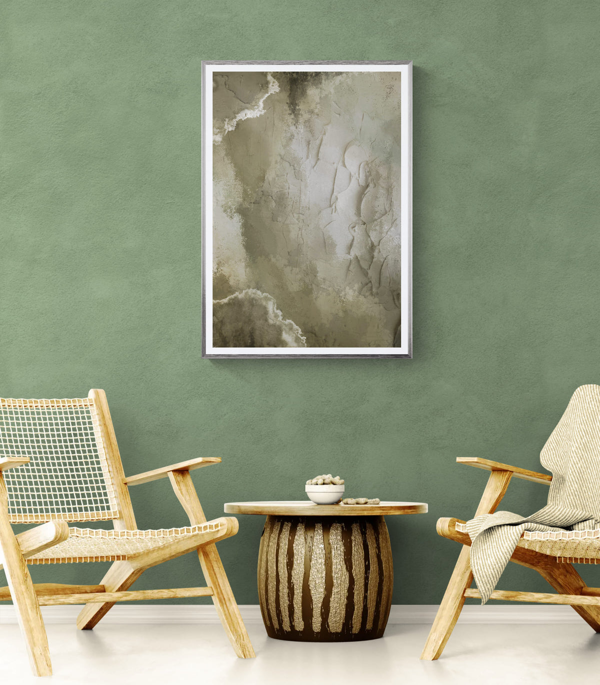 Nordic Veil – Abstract Textural Art Print | Fine Art Poster & Framed Wall Art
