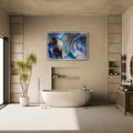 Cobalt Cadence – Abstract Blue Art Print, Fine Art Poster & Framed Wall Art