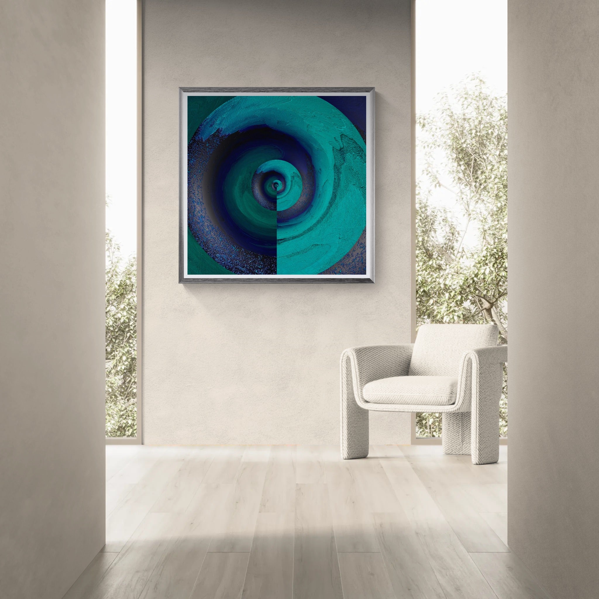 Thalassa Portal – Abstract Ocean Art Print, Fine Art Poster & Framed Wall Art