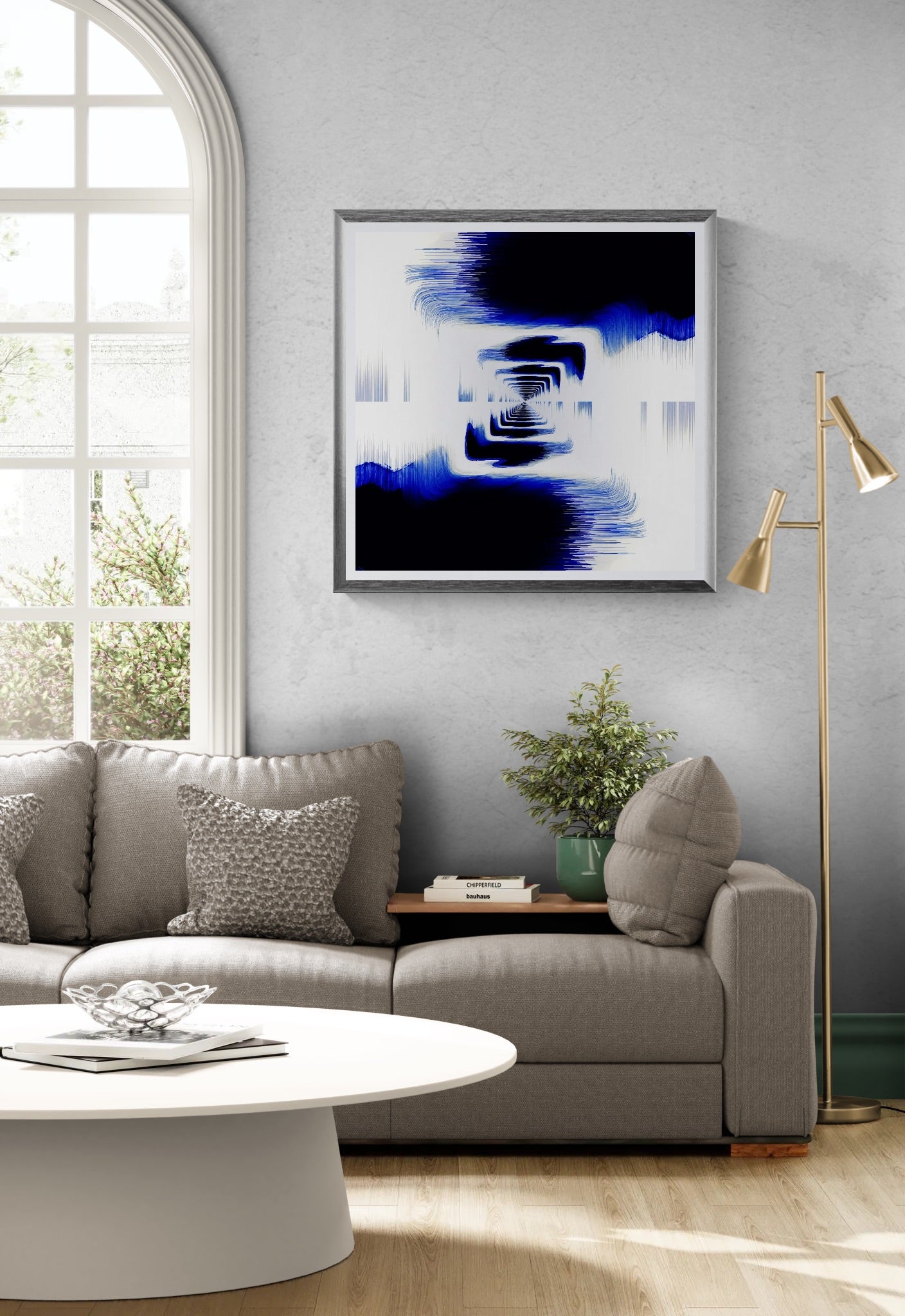 Ascent into the Blue – Abstract Blue Art Print, Fine Art Poster & Framed Wall Art