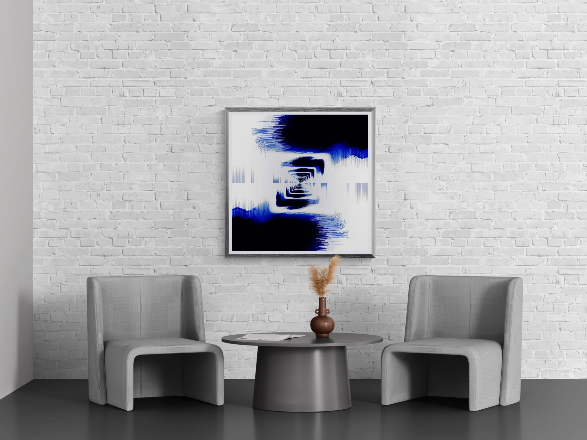 Ascent into the Blue – Abstract Blue Art Print, Fine Art Poster & Framed Wall Art