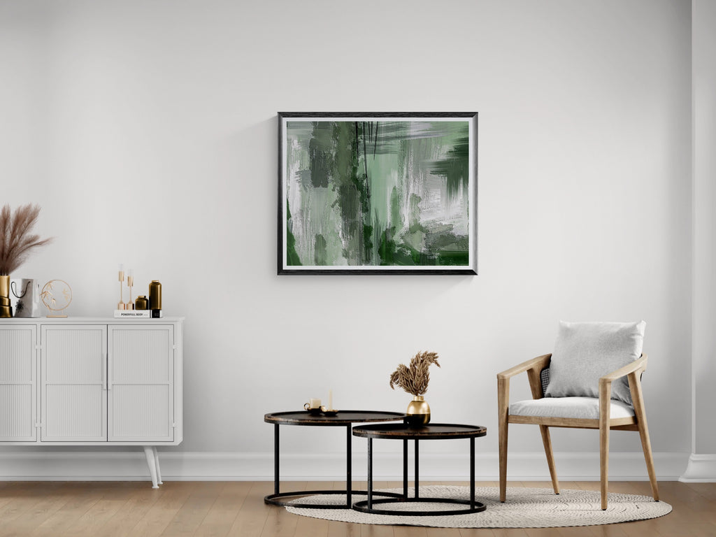 Forest Veil – Abstract Nature Art Print, Fine Art Poster & Framed Wall Art