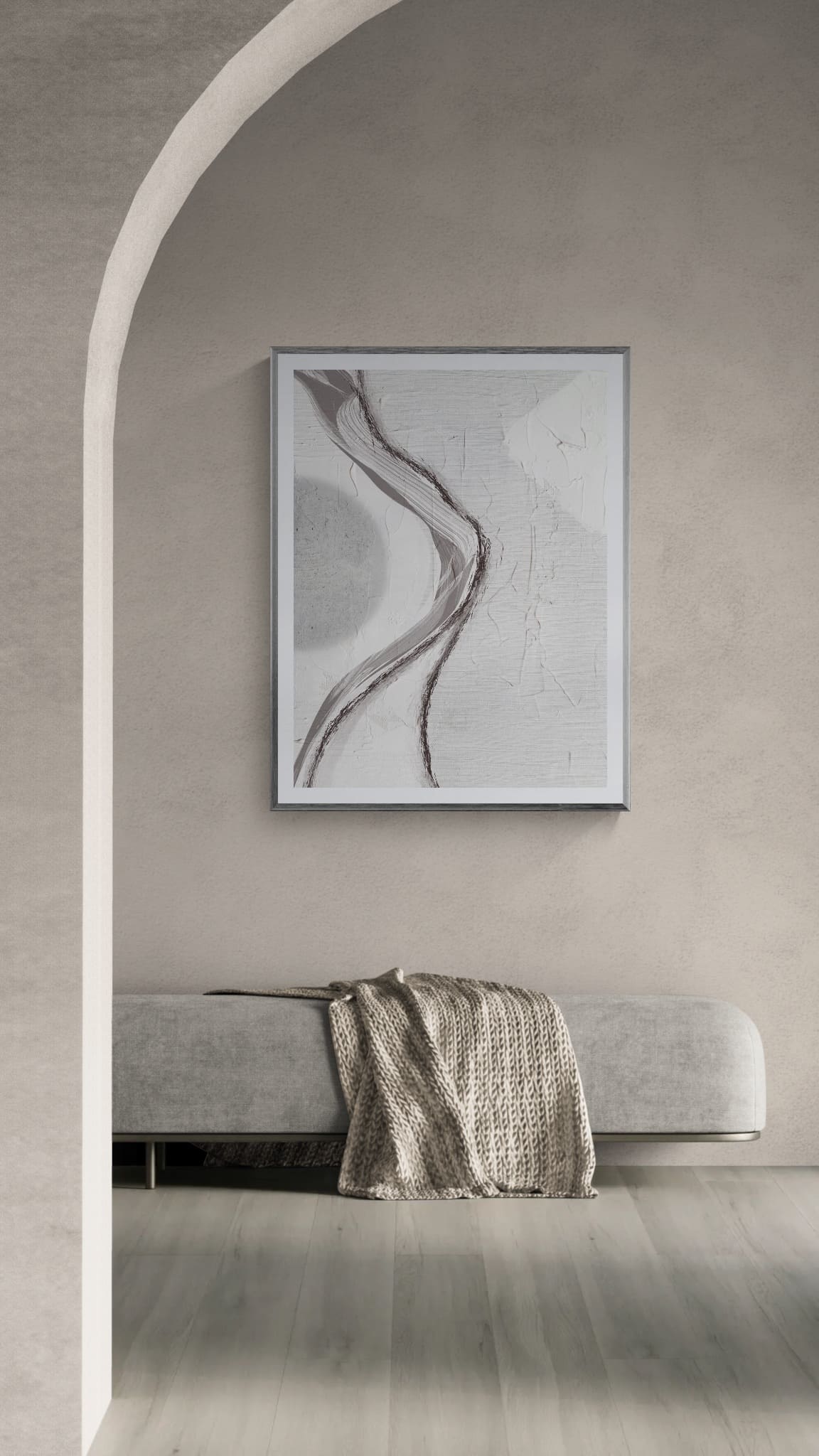 Quiet Contour - Abstract Minimalist Art Print | Fine Art