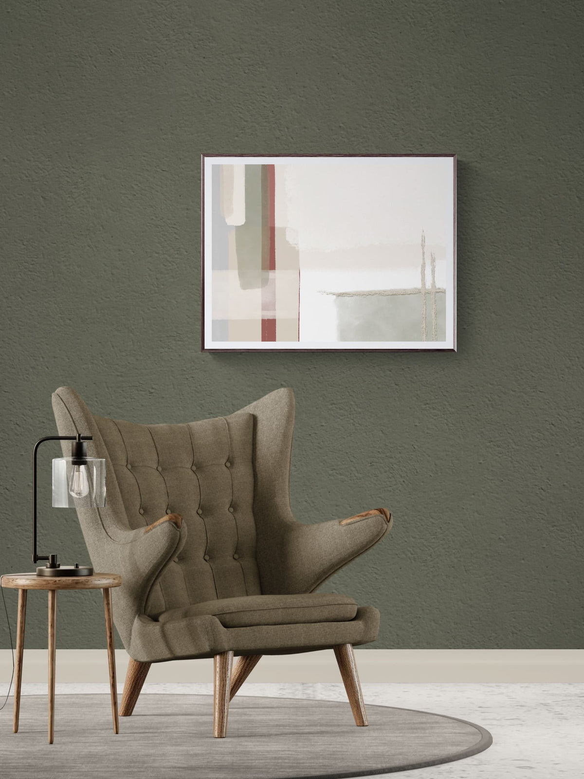 Sage Impression – Abstract Nordic Art Print | Fine Art Poster & Framed Wall Art