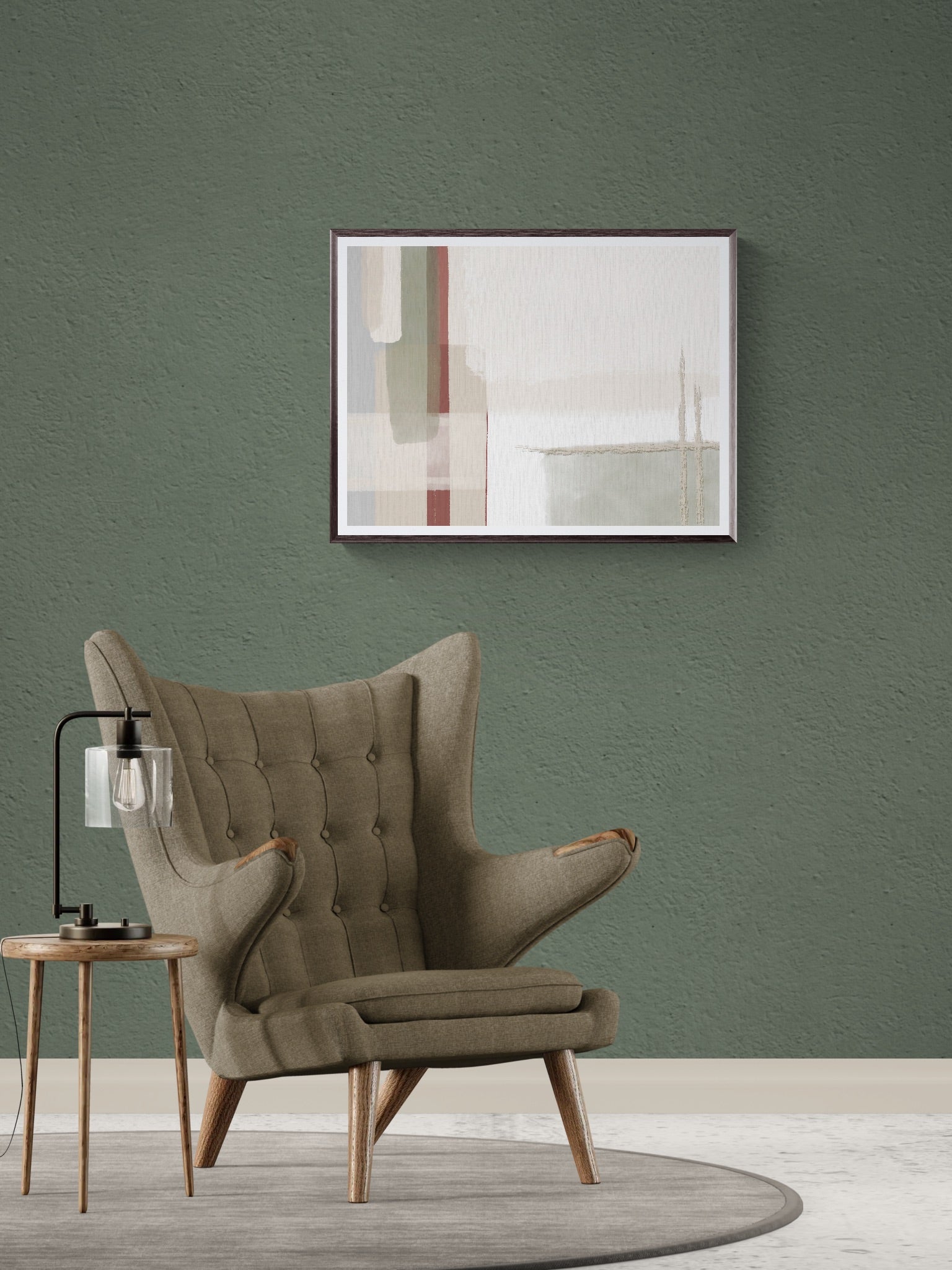Sage Impression – Abstract Nordic Art Print | Fine Art Poster & Framed Wall Art