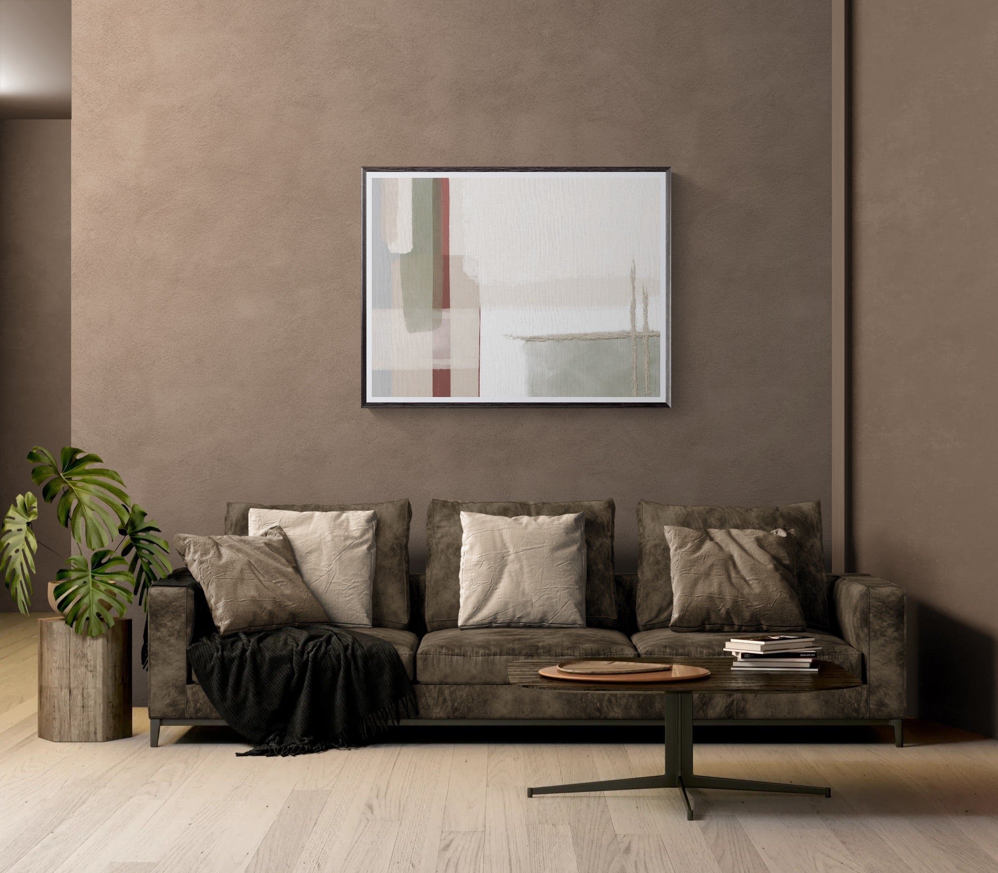 Sage Impression – Abstract Nordic Art Print | Fine Art Poster & Framed Wall Art