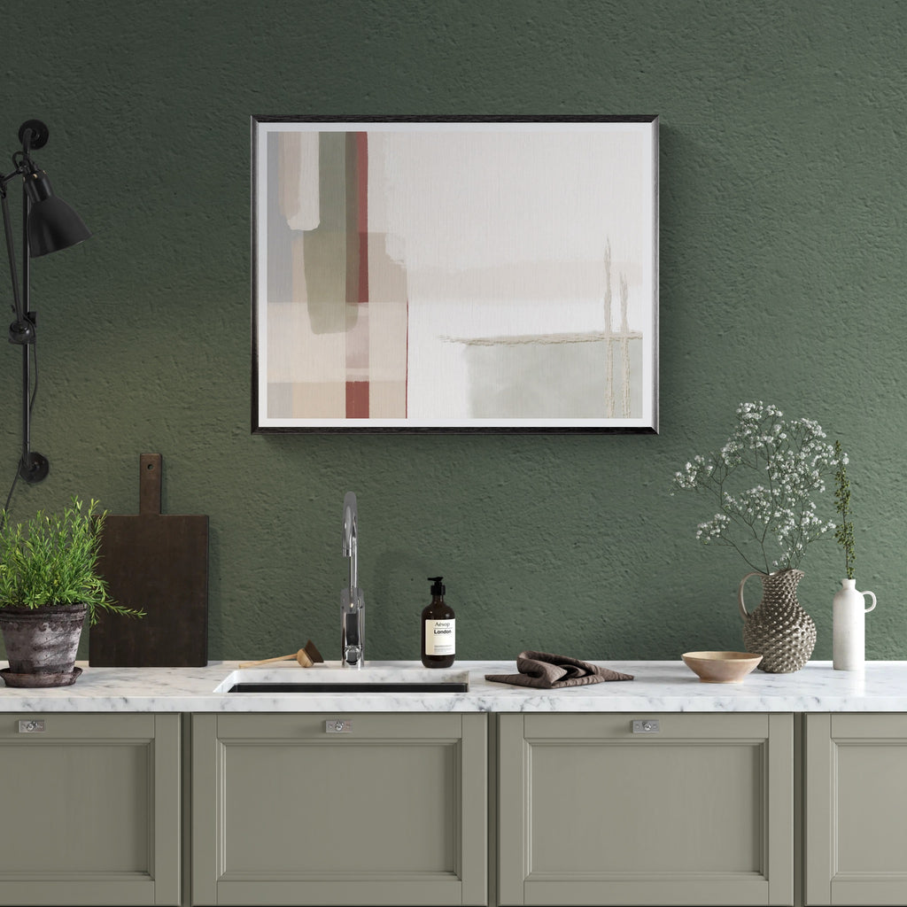 Sage Impression – Abstract Nordic Art Print | Fine Art Poster & Framed Wall Art