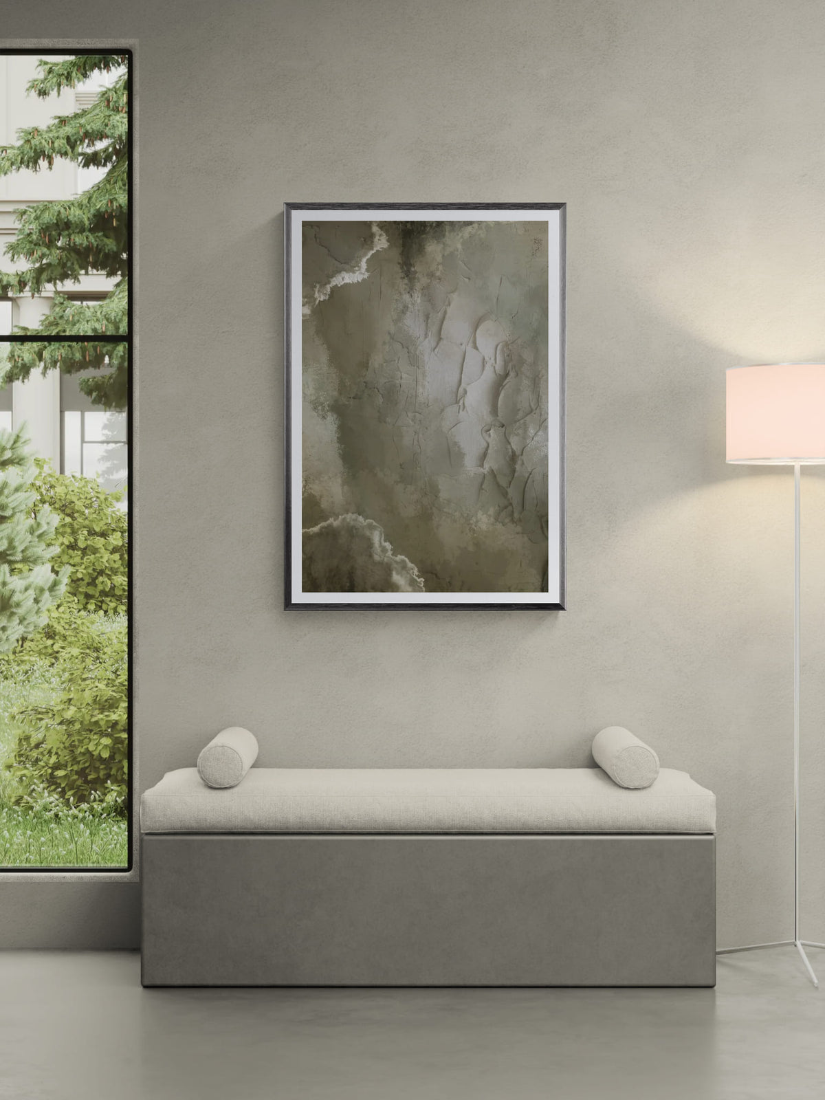 Nordic Veil – Abstract Textural Art Print | Fine Art Poster & Framed Wall Art